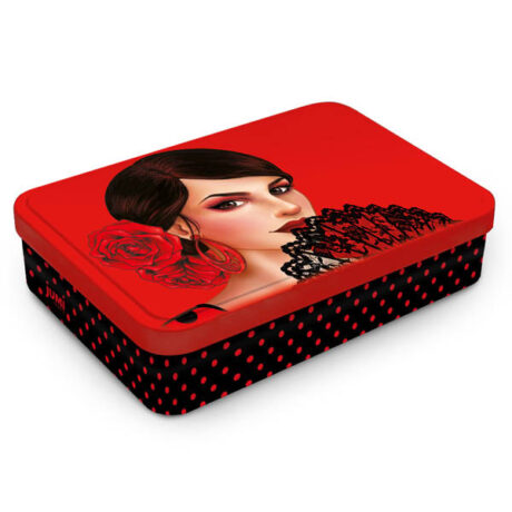 BOITE METAL ROUGE FLAMENCAS L