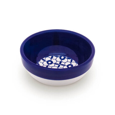 BOL ROND Ø9,5CM CÉRAMIQUE BLEU/BLANC ARABESQUE