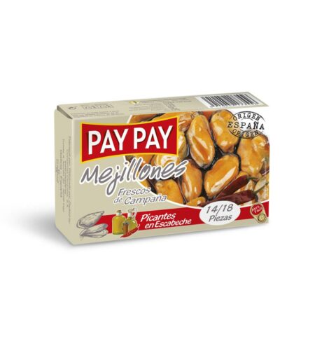 MEJILLONES PTE.ESCABECHE PAY PAY 14/18 115 GR
