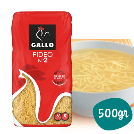 PASTA GALLO FIDEO N°2 500 GR.