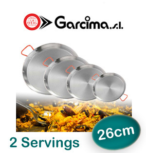 PLAT A PAELLA ACIER 26 CM GARCIMA 2 PERS