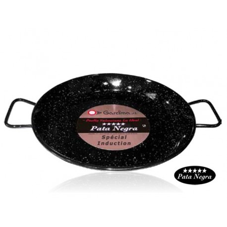 PLAT A PAELLA EMAILLE 30 CM PATA NEGRA INDUCTION GARCIMA