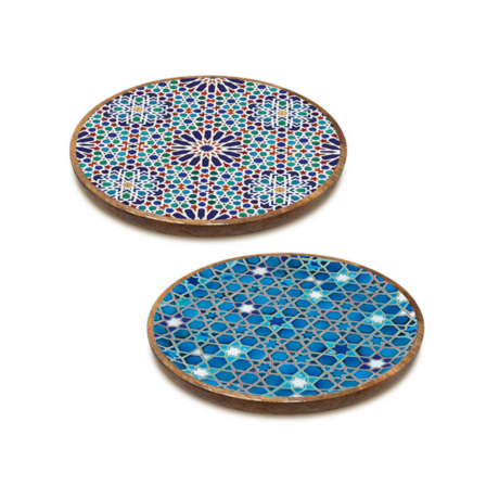 PLAT ROND Ø20CM LAQUÉ ARABESQUE