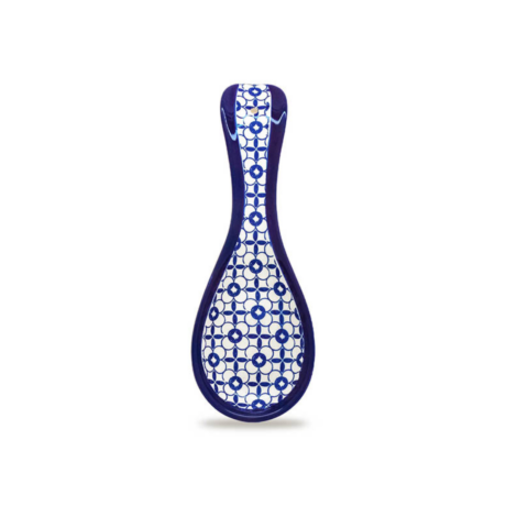 REPOSE CUILLERE CÉRAMIQUE BLEU/BLANC ARABESQUE
