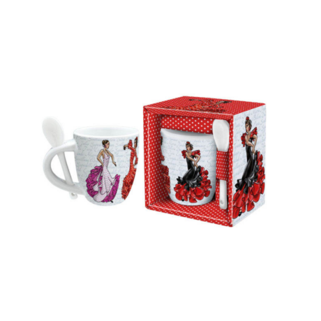 Mini Mug Flamenca avec cuillère
