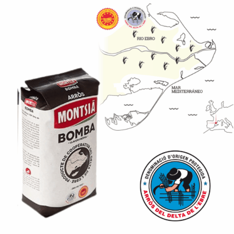 ARROZ BOMBA D.O. MONTSIA 1KG