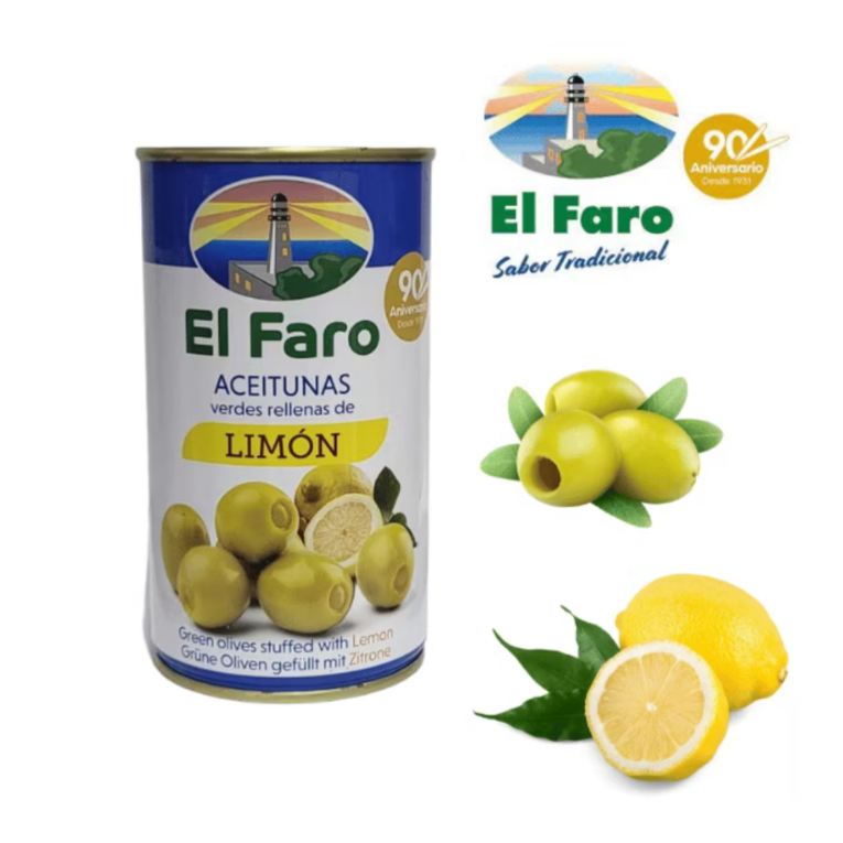 OLIVA EL FARO RELLENA LIMON 370 ML