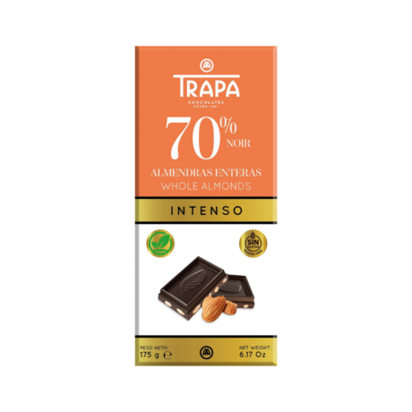 TRAPA INTENSO NOIR 70% ALMENDRA 175g